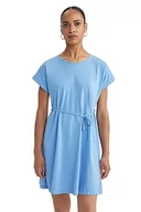 Sukienki - DeFacto Damska sukienka letnia – Bodycon sukienka damska, stylowa i elegancka – letnia sukienka dla kobiet, kobieca i wygodna sukienka, niebieski, XS - miniaturka - grafika 1