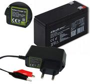 Baterie do zasilaczy awaryjnych UPS - Akumulator bezobsługowy Agm 12V 9Ah + Ładowarka - miniaturka - grafika 1