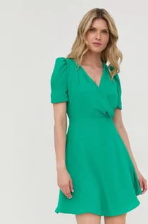 Sukienki - Morgan sukienka kolor zielony mini prosta - grafika 1