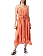 Sukienki - usha FESTIVAL Sukienka damska, ciemnopomarańczowa, biała, S, Ciemnopomarańczowy, biały, S - miniaturka - grafika 1