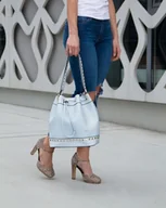 Torebki damskie - Torba shopper Felice FB40 jasna niebieska - miniaturka - grafika 1