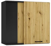 Szafki kuchenne - Szafka ścienna narożna grafit + dąb artisan C7-R11 - miniaturka - grafika 1