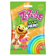 Cukierki - Zozole Sour Hero Mix żelków z witaminami o smaku wiśni ananasa i arbuza 75 g - miniaturka - grafika 1