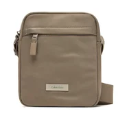 Torby męskie - Saszetka Calvin Klein Sleek Reporter LV04D3180G Beżowy - miniaturka - grafika 1