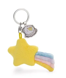 NICI 62217 Brelok do kluczy, spadająca gwiazda, wierny pluszowy towarzysz przy plecaku lub torbie, zawieszka, wisiorek dla małych i dużych, 6 cm, żółty - Plecaki - miniaturka - grafika 1