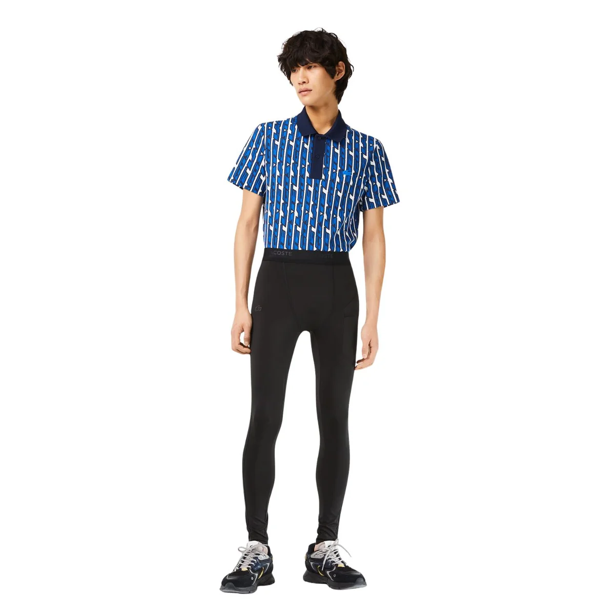 Legginsy męskie Lacoste sportowe treningowe getry czarne r. XXL