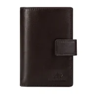 Portfele - Portfel skórzany średni brązowy - miniaturka - grafika 1