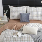 Pościel - Pościel w Kratkę Satyna Bawełniana 220x200 S109 - miniaturka - grafika 1