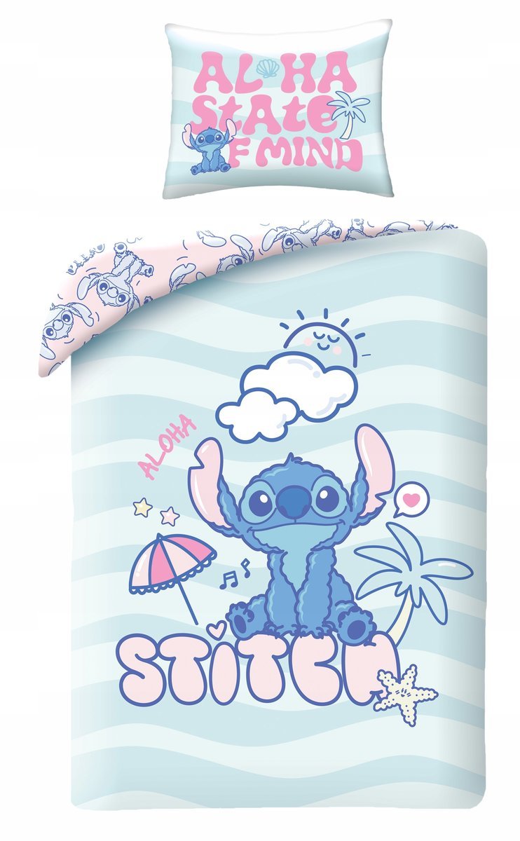 Pościel dziecięca Lilo i Stitch 140x200 Halantex 100% bawełna Disney Sticz