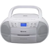 Radioodtwarzacze - Denver TDC-280B Boombox z radiem FM/DAB+, CD, USB i odtwarzaczem kasetowym, biały - miniaturka - grafika 1