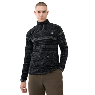 Męski polar nierozpinany bez kaptura Quicksilver Aker HZ Fleece - czarny - Bluzy męskie - miniaturka - grafika 1
