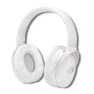 Qoltec Słuchawki z mikrofonem bezprzewodowe nauszne | BT |Super Bass Dynamic | Białe perłowe 50850 - Słuchawki - miniaturka - grafika 1