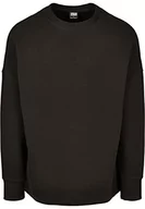 Bluzy męskie - Urban Classics Bluza męska Cut On Sleeves Interlock Crew, czarny (Black 00007), XL - miniaturka - grafika 1