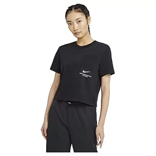 Koszulki i topy damskie - Nike Damska koszulka W Nsw Swsh Ss czarny/biały. M - grafika 1