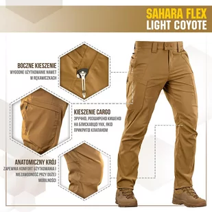 M-Tac - Spodnie Sahara Flex Lite - Coyote - 20064005 - Odzież taktyczna i umundurowanie - miniaturka - grafika 3