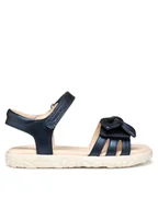 Buty dla dziewczynek - Geox Sandały J Haiti J558ZA 000NF C4021 S Granatowy - miniaturka - grafika 1
