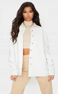 Koszule damskie - Prettylittlething Koszula Ecru Damska 32 1Ebk - miniaturka - grafika 1