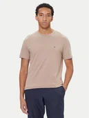 Koszulki męskie - Tommy Hilfiger T-Shirt Ess Seasonal MW0MW39995 Beżowy Regular Fit - miniaturka - grafika 1
