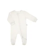 Pajacyki dla niemowląt - Niemowlęcy pajac bawełniany kremowy Nicol r.48 - miniaturka - grafika 1