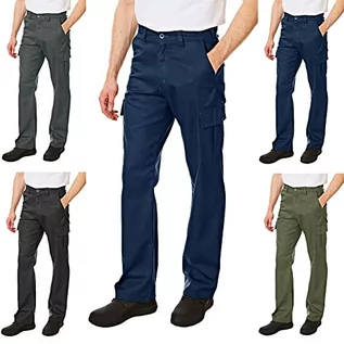 Spodnie męskie - Lee Cooper LCPNT205 męskie spodnie robocze bojówki, kolor: granatowy (marine), rozmiar: 34R LCPNT205 PANT NAVY 34R - grafika 1