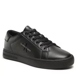 Półbuty męskie - Sneakersy Calvin Klein Jeans Classic Cupsole Laceup Low Lth YM0YM00491 Triple Black 0GT - grafika 1