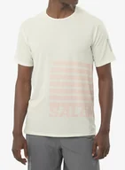 Koszulki sportowe męskie - Koszulka do biegania Salomon Sense Aero S/S Tee GFX - icicle - miniaturka - grafika 1