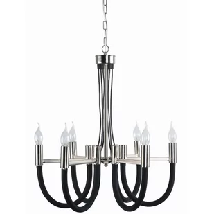 Light Prestige Como żyrandol 6-punktowy czarny LP-90103/6P BK - Lampy sufitowe - miniaturka - grafika 1