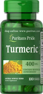 Puritan's Pride Kurkuma 400 mg - 100 kapsułek - Suplementy diety - miniaturka - grafika 1