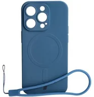 Etui i futerały do telefonów - Bizon Etui Case Silicone Magnetic do Apple iPhone 14 Pro, granatowe - miniaturka - grafika 1