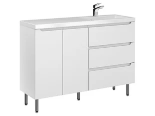 Szafka Stojąca Z Umywalką ETH 120 cm DS Prawa - Biały Mat - Szafki łazienkowe - miniaturka - grafika 1