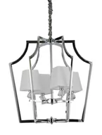 Lampy sufitowe - Montero lampa wisząca 4 biała chrom LDP 1249-4 (CHRWT) Lumina Deco - miniaturka - grafika 1