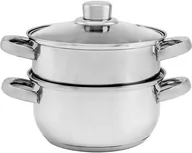 Garnki - Florina-ga-200-10 - Garnek Do Gotowania Na Parze Steamer Ambiente 18cm Inox 3-elem. Ind. (garnek 1,7l, Parnik 1,5l, Pokrywka) - miniaturka - grafika 1