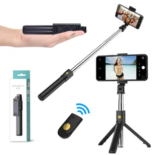Funkcyjny kijek do selfie stick wysuwany statyw bluetooth pilot przenośny - Selfie stick Funkcyjny kijek do selfie stick wysuwany statyw bluetooth pilot przenośny - Selfie stick - miniaturka - grafika 1