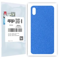 Szkła hartowane na telefon - Folia naklejka skórka strukturalna na TYŁ do Apple iPhone XS Max -  Niebieski Pastel Matowy Chropowaty Baranek - apgo SKINS - miniaturka - grafika 1