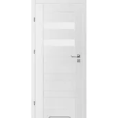 Drzwi wewnętrzne - Skrzydło drzwiowe 70L 2/5 biały bergamo 40 + podcięcie wentylacyjne + zamek blokada lewe - miniaturka - grafika 1