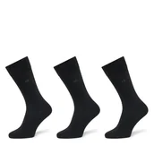 Skarpetki męskie - Zestaw 3 par wysokich skarpet męskich Calvin Klein 701234208 Czarny - miniaturka - grafika 1