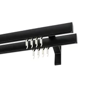 Karnisze - Karnisz DECASTYL Apartamentowy podwójny z żabkami 240 cm Carny - miniaturka - grafika 1