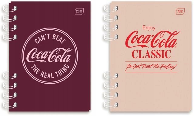 Notes spiralny 80 kartek kratka 9x14 cm Coca-Cola Interdruk IR1770