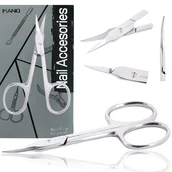 Akcesoria do paznokci - Nożyczki do paznokci skórek proste ostrza kosmetyczne manicure pedicure stal gabinet SPA srebrne - miniaturka - grafika 1