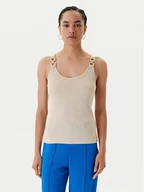 Koszulki i topy damskie - Morgan Top 251-DIDONI Beżowy Slim Fit - miniaturka - grafika 1