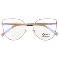 Okulary korekcyjne, oprawki, szkła - Okulary kocie do komputera damskie z filtrem BLUE Light zerówki 2584-2 - miniaturka - grafika 1