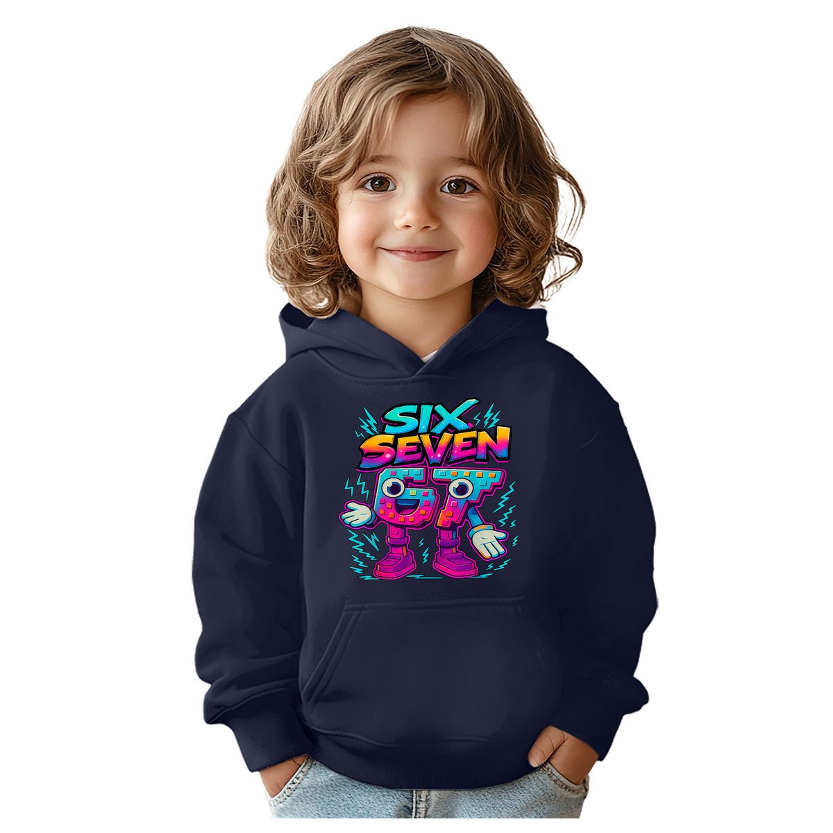 BLUZA DZIECIĘCA Z KAPTUREM 67 SIX SEVEN VIRAL 122-128 DLA DZIECKA PREZENT
