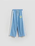 Spodnie i spodenki dla dziewczynek - Reserved - Dresowe spodnie z lampasem - niebieski - miniaturka - grafika 1