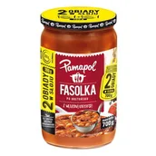 Szybkie dania obiadowe - Fasolka Po Bretońsku Z Wędzoną Kiełbasą 700G - Dwa Obiady W Słoju Pamapol - miniaturka - grafika 1