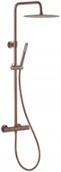 Zestawy prysznicowe - KFA deszczownia z baterią termostatyczną Moza Premium, miedź szczotkowana PVD 5736-920-34 - miniaturka - grafika 1