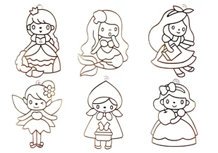 Witraże Zawieszki Do Malowania Zastygająca Farba Księżniczki 6 szt. - Zabawki kreatywne - miniaturka - grafika 2