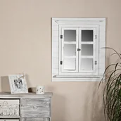 Lustra - Mucola lustro ścienne z żaluzjami lustro rama obrazu lustro okno ramka na zdjęcia shabby lustroReplika acyjne lustro szafa lustro - biały - miniaturka - grafika 1