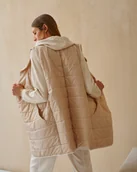 Kamizelki damskie - Kamizelka Vida Beż - miniaturka - grafika 1