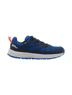 Buty dla chłopców - Jack Wolfskin Woodland 2 Texapore Low K, Trampki dziecięce Unisex, Noc niebieski, 3XL - miniaturka - grafika 1