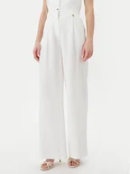 Spodnie damskie - LOLA CASADEMUNT Spodnie palazzo LS2514010 Biały Wide Leg - miniaturka - grafika 1